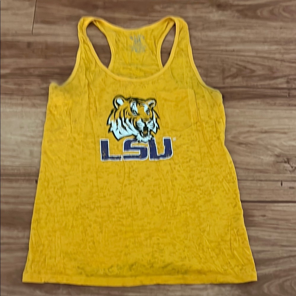 Blue 84 Yellow Sleeveless Tank Top LSU